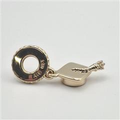 Pandora MET ALE 14K Yellow Gold Plated Graduation Cap Dangle Charm 761892C00